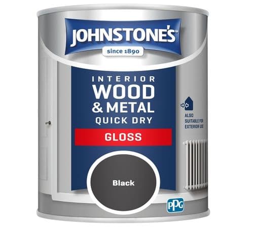 Johnstone's Quick Dry Gloss - 750ml Black