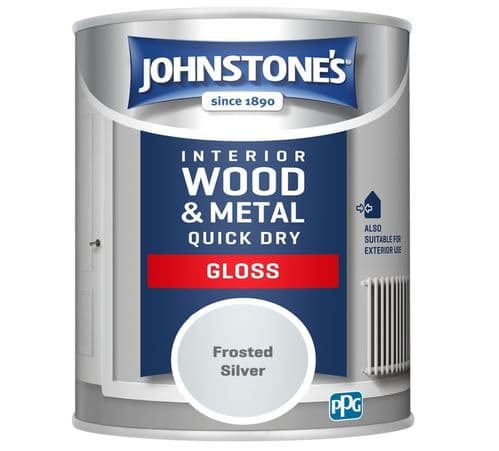 Johnstone's Quick Dry Gloss - 750ml Frosted Silver