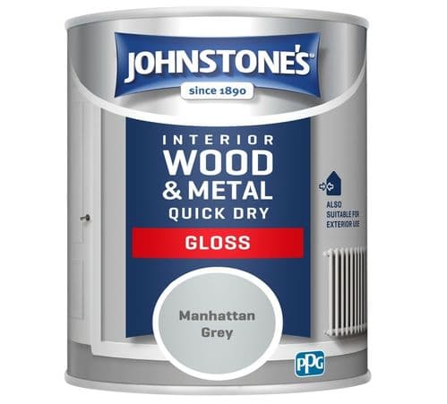 Johnstone's Quick Dry Gloss - 750ml Manhattan Grey