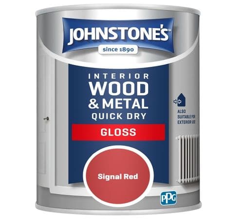 Johnstone's Quick Dry Gloss - 750ml Signal Red