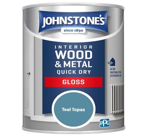 Johnstone's Quick Dry Gloss - 750ml Teal Topaz