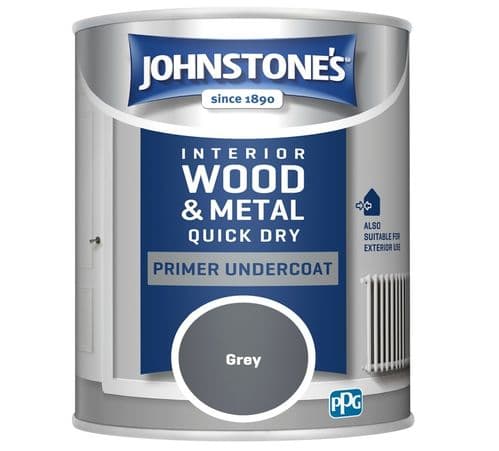 Johnstone's Quick Dry Primer Undercoat - 750ml Grey