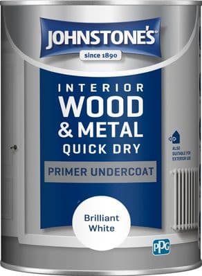 Johnstone's Quick Dry Primer Undercoat - Brilliant White - 1.25L