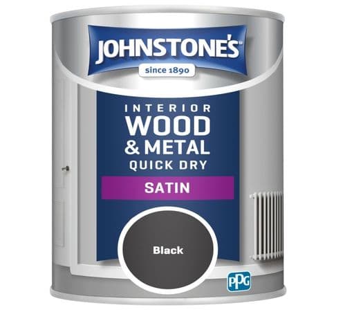 Johnstone's Quick Dry Satin 750ml - Black