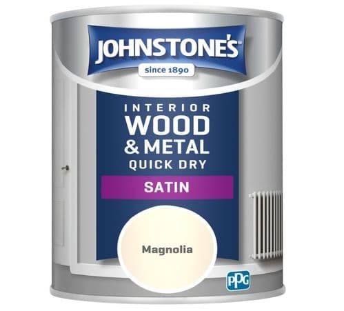 Johnstone's Quick Dry Satin 750ml - Magnolia