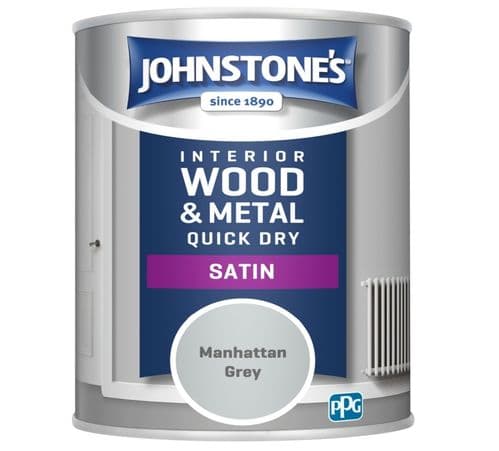 Johnstone's Quick Dry Satin 750ml - Manhattan Grey