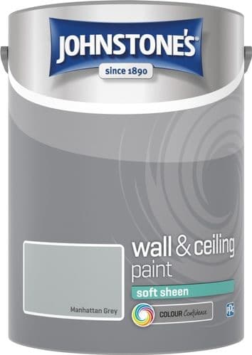 Johnstone's Wall & Ceiling Soft Sheen 5L - Manhattan Grey