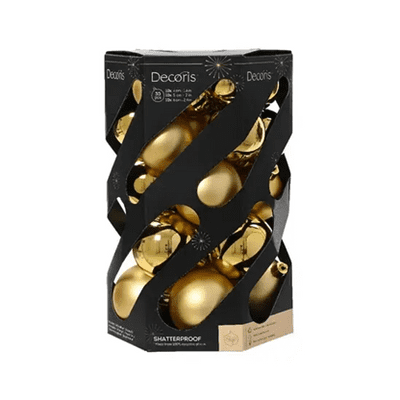 Kaemingk Baubles Polystyrene - Gold - Pack 30