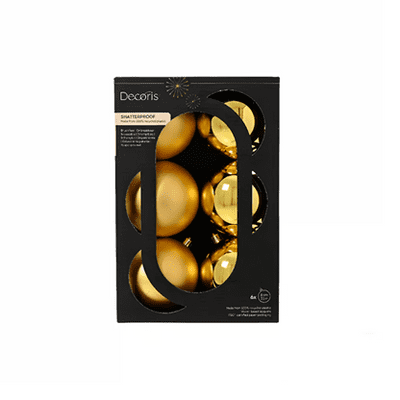 Kaemingk Baubles Polystyrene - Gold - Pack 6