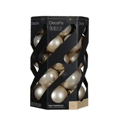 Kaemingk Baubles Polystyrene - Pearl - Pack 30