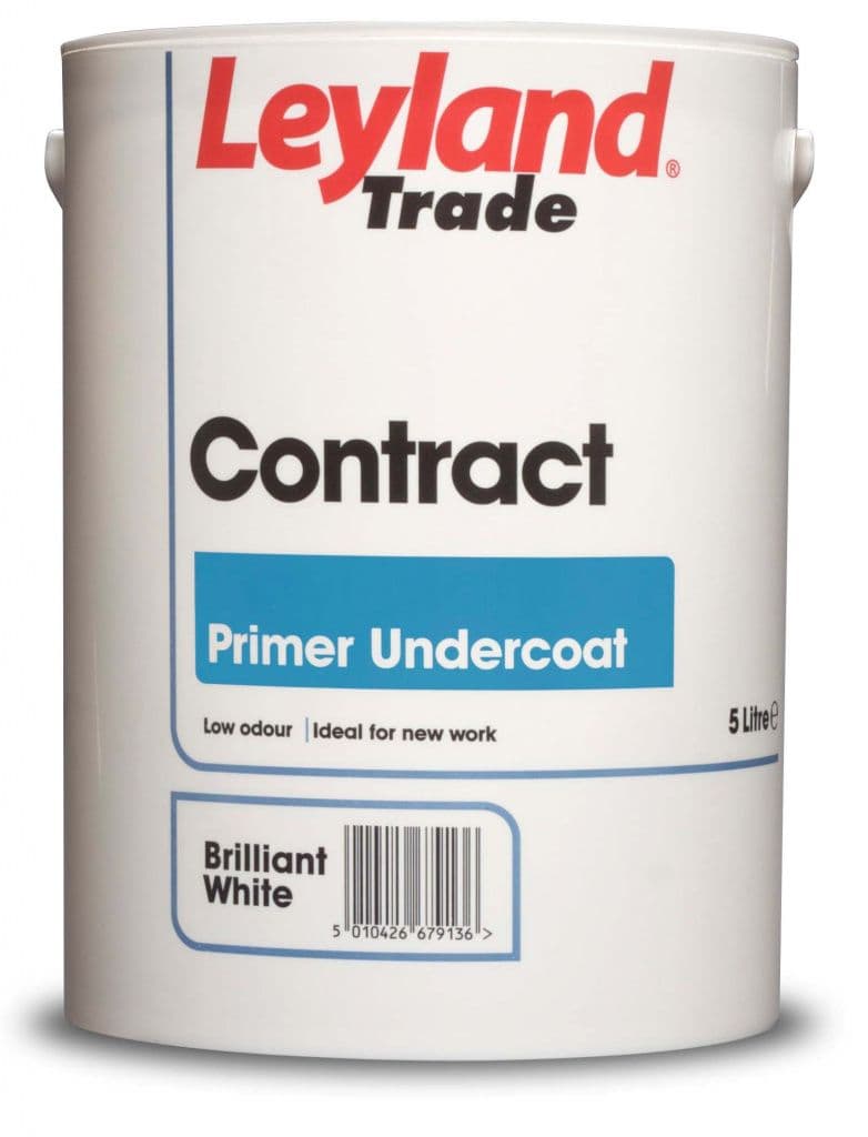 Leyland Trade Contract Acrylic Primer Undercoat 5L Brilliant White