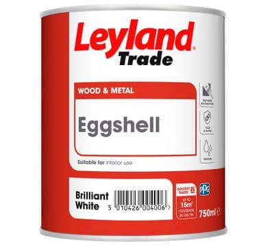 Leyland Trade Eggshell Brilliant White - 750ml