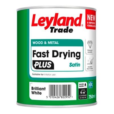 Leyland Trade Fast Drying Plus Satin - 750ml BW