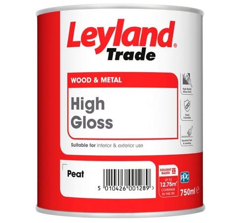 Leyland Trade High Gloss Peat - 750ml