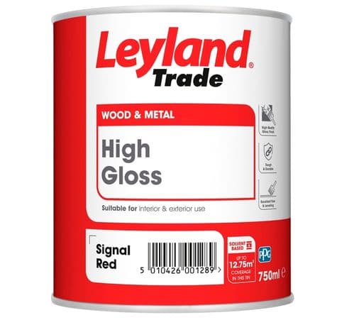 Leyland Trade High Gloss Signal Red - 750ml