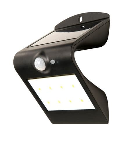 Luceco Solar Guardian PIR Wall Light - Black