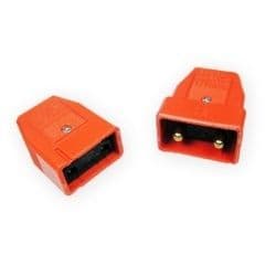 Masterplug 10A 2 Pin Nylon Connector Orange