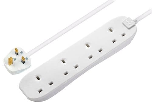 Masterplug 4 Gang Extension Lead With 1m Cable - 13 amp
