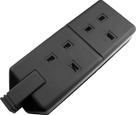 Masterplug Trailing Twin Socket