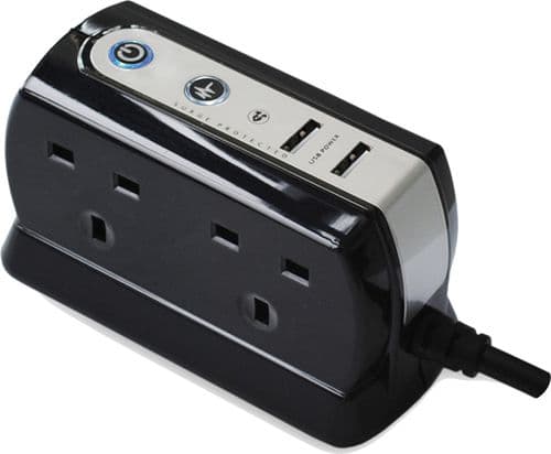Masterplug USB Plug In 4 Gang Socket