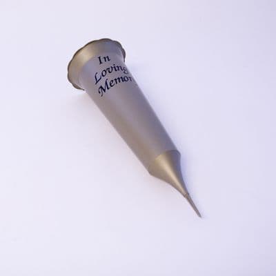 Oasis Grave Vase Spike - Gold/Black Script