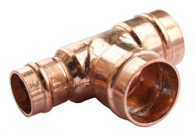 Oracstar - Pre Soldered Reducing Tee - 22mm x 22mm x 15mm (Centre)