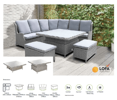 Pagoda - Chambery Beige Deluxe Large Corner Set