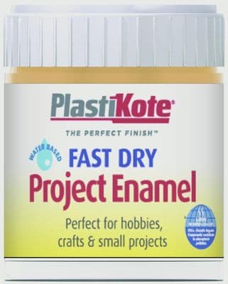 PlastiKote Fast Dry Enamel Brush On - Sunshine Yellow - 59ml Bottle