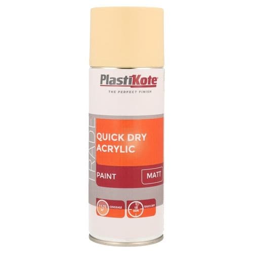 PlastiKote Quick Dry Acrylic Spray 400ml - Magnolia