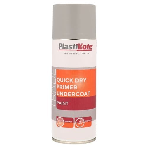 PlastiKote Quick Dry Primer Undercoat 400ml - Grey