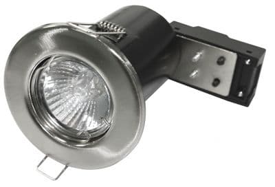 Powermaster Fixed Fire Rated Downlight - Brushed Chrome