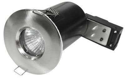 Powermaster IP65 Fire Rated Fixed Downlight - Brushed Chrome