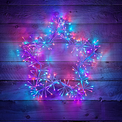 Premier - 60cm Twinkling Starburst Star - Rainbow