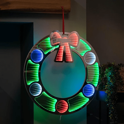 Premier - Hanging Wreath Infinity Mirror