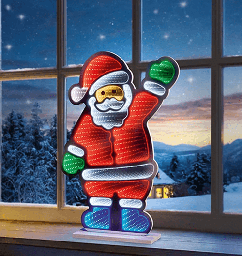 Premier - Waving Santa Infinity Mirror