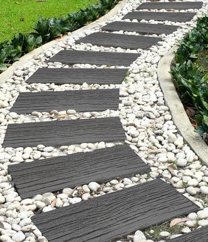 Primeur Railroad Stepping Stone Railroad Tie - Grey 2x25x60cm