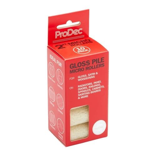 ProDec Gloss Pile Micro Rollers 2" - 10 Pack