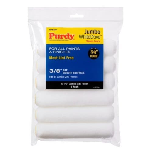 Purdy White Dove Jumbo Sleeve - 6.5" x 3/8" / Pack 6