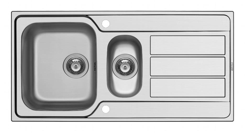 Pyramis - Athena Stainless Steel 1 5 Bowl Inset Sink - 1000 x 500mm