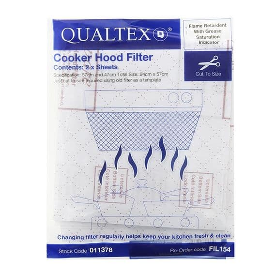 Qualtex Qualtex Cooker Hood Grease Filters Red Line - Pack 2