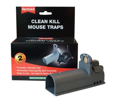 Rentokil Clean Kill Mouse Trap - Twin Pack
