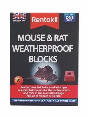 Rentokil Mouse & Rat Weatherproof Blocks - Pack 10
