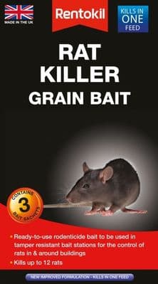 Rentokil Rat Killer Grain Bait - 3 Sachet