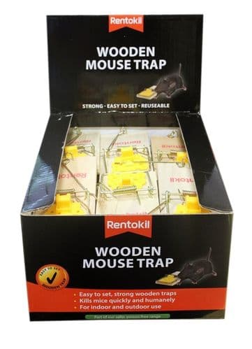 Rentokil Wooden Mouse Trap - Single Loose Box
