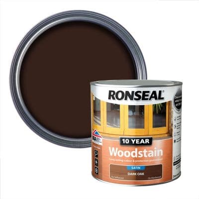 Ronseal 10 Year Woodstain Satin - Dark Oak