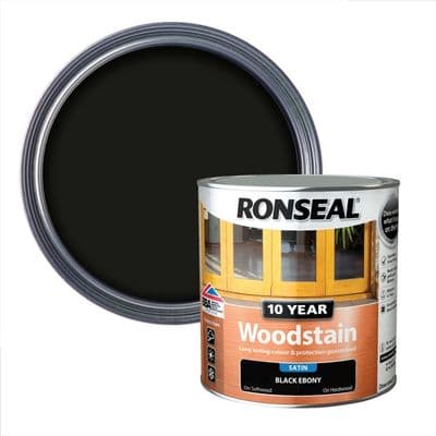 Ronseal 10 Year Woodstain Satin - Ebony