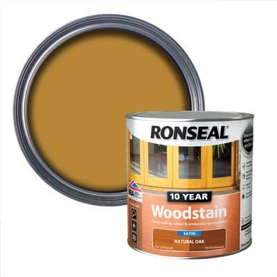 Ronseal 10 Year Woodstain Satin - Natural Oak