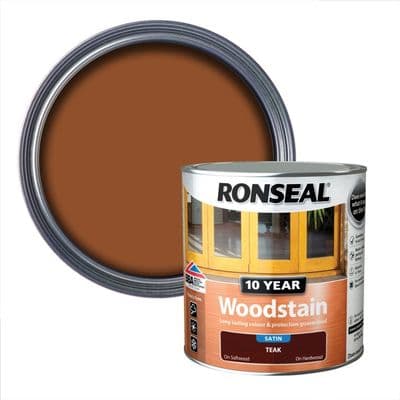 Ronseal 10 Year Woodstain Satin - Teak