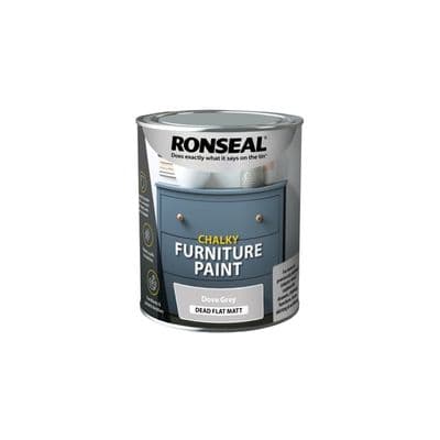 Ronseal Chalky Furniture Paint 750ml - Dove Grey