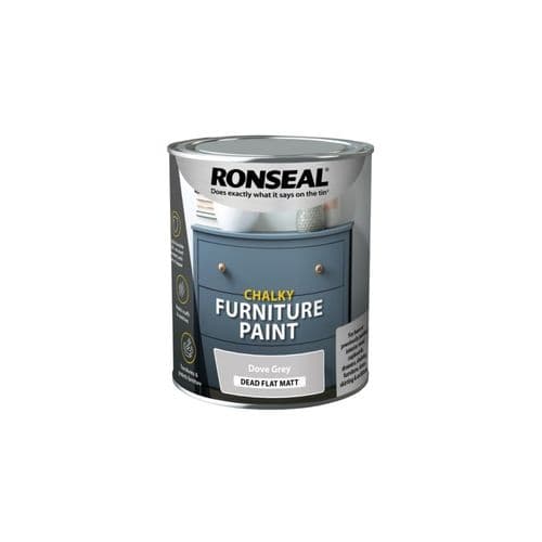 Ronseal Chalky Furniture Paint 750ml - Dove Grey